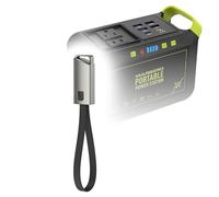 BoxWave Cable Compatible with Marbero Power Station M82 Max - USB Type-C Keychain Charger, Key Ring USB Type-C to Type-A 8 in USB Cable - Jet Black