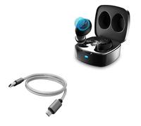 BoxWave Cable Compatible with Motorola Moto Buds 100 - Micro USB DuraCable, Braided Micro USB Charging Cable - Space Grey