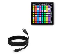 BoxWave Cable Compatible with Novation Launchpad Mini [MK3] - DirectSync - USB 3.0 A to USB 3.1 Type C, USB C Charge and Sync Cable - 6ft - Black