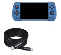 BoxWave Cable Compatible With Petforu POWKIDDY X55 Handheld Game Console (5.5") - DirectSync PD Cable (10ft) - USB-C to USB-C (100W), Long 10 Foot PD Braided Nylon Alloy Cable - Jet Black