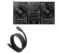 BoxWave Cable Compatible with Pioneer DJ DDJ-FLX10 - SnapWrap PD Cable (3ft) - USB-C to USB-C (240W), Type C Magnetic Coil Braided Charge Sync - Jet Black