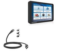 BoxWave Cable Compatible With Rand McNally TND Tablet 85 - MagnetoSnap PD AllCharge Cable (100W), Magnet Charging Braided USB Type-C Micro - Jet Black