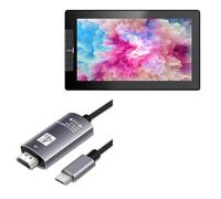 BoxWave Cable Compatible with Veikk Studio VK1200 - SmartDisplay Cable - USB Type-C to HDMI (6 ft), USB C/HDMI Cable - Jet Black