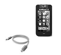BoxWave Cable Compatible with VTech KidiBuzz 3 - Micro USB DuraCable, Braided Micro USB Charging Cable for VTech KidiBuzz 3 - Space Grey