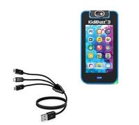 BoxWave Cable Compatible with VTech KidiBuzz 3 - MultiCharge MicroUSB Cable, Multiple Charging Cable Micro USB Cable - Black