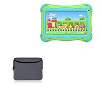 BoxWave Case Compatible with UJoyFeel Android Kids Tablet KIDS706 (7 in) - SoftSuit with Pocket, Soft Pouch Neoprene Cover Sleeve Zipper Pocket - Charcoal Grey