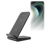 BoxWave Charger Compatible With Xiaomi Mi 10 Ultra - Wireless QuickCharge Stand (10W), No cord; no problem! Charge your phone with ease! for Xiaomi Mi 10 Ultra - Jet Black