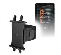 BoxWave Holster Compatible with HiBy R6 - ActiveStretch Sport Armband, Adjustable Armband for Workout and Running - Jet Black