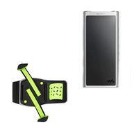 BoxWave Holster for Sony NW-ZX300 Walkman (Holster by BoxWave) - FlexSport Armband, Adjustable Armband for Workout and Running for Sony NW-ZX300 Walkman - Stark Green
