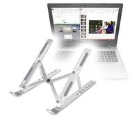 BoxWave Stand and Mount Compatible with Lenovo IdeaPad 300 (14 in) - Compact QuickSwitch Stand, Portable Multi Angle Viewing Foldable Riser - Metallic Silver