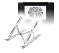 BoxWave Stand and Mount Compatible with Wacom Intuos Pro M Paper Edition (PTH-660P) - Compact QuickSwitch Stand, Portable Multi Angle Viewing Foldable Riser - Metallic Silver