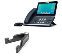 BoxWave Stand and Mount Compatible with Yealink SIP-T57W - Desktop Aluminum SoloStand, Adjustable Hands-Free Portable with Rubber Feet - Jet Black