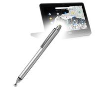BoxWave Stylus Pen Compatible with Dell Chromebook 11 2-in-1 3100 (P30T) - DualTip Capacitive Stylus, Fiber Tip Disc Tip Capacitive Stylus Pen - Metallic Silver