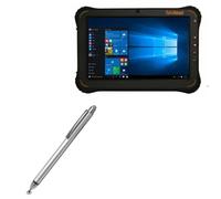 BoxWave Stylus Pen Compatible with MobileDemand xTablet T1500 - DualTip Capacitive Stylus, Fiber Tip Disc Tip Capacitive Stylus Pen - Metallic Silver