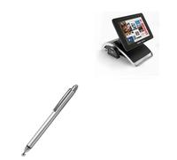 BoxWave Stylus Pen Compatible With ORACLE Micros - DualTip Capacitive Stylus, Fiber Tip Disc Tip Capacitive Stylus Pen - Metallic Silver
