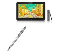 BoxWave Stylus Pen Compatible with XP-Pen Pro 16TP - DualTip Capacitive Stylus, Fiber Tip Disc Tip Capacitive Stylus Pen - Metallic Silver