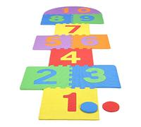 Boxwizard Children Giant Hopscotch Mat Game Kids Soft EVA Foam Interlocking Tiles Indoor Outdoor Garden Family Game Toys (Colorful)