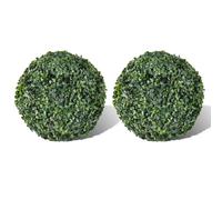 Boxwood Ball Artificial Leaf Topiary Ball 27 cm 2 pcs Berkfield Home Green One Size