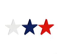Boxwood Star Ornaments 13cm Red White Blue Design