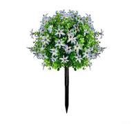 Boxwood Topiary Ball with Floral Contrast for Transitional Space Between Lawn and Patio or Between Path and Seating Area (Red)