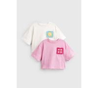 Boxy Crochet Pocket T-Shirts 2 Pack 3-4 years