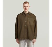 Boxy Fit Overshirt - Brown - Men XXL