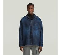 Boxy Fit Overshirt - Dark blue - Men XXL