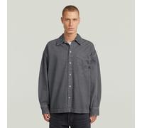 Boxy Fit Overshirt - india ink/folkstone gray double dye gd - Men XS