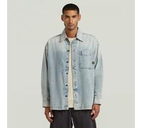 Boxy Fit Overshirt - Light blue - Men M
