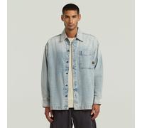 Boxy Fit Overshirt - Light blue - Men XL