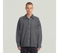 Boxy Fit Overshirt - Medium blue - Men XXL