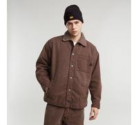 Boxy Fit Sherpa Jacket - Brown - Men XXL