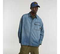 Boxy Flap Pocket Shirt - Medium blue - Men L