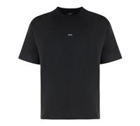 Boxy Micro Logo cotton crew-neck T-shirt - male - A.P.C. - T-Shirts - Black - S - Tops S