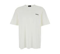 A.P.C. Mens Relaxed Fit Petit VPC Logo T-Shirt - Colour: TAE White/Dark Navy - Size: Medium