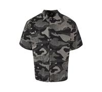 Urban Classics Laser Camo Printed Boxy Short Sleeve Shirt Grey L Men