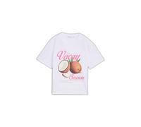 Boxy Printed T-Shirt for Women Tom Tailor Denim Blanc L