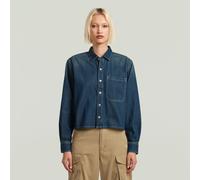 Boxy Relaxed 1-pocket Shirt - antique faded cyclone - Women S