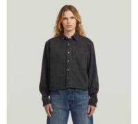 Boxy Relaxed 1-Pocket Shirt - Black - Women XS