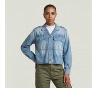 Boxy Relaxed 2-pocket Shirt - Light blue - Women M