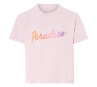 Boxy T-shirt Paradiso print Organic cotton Candy pink XS