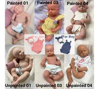 (Boy and clothes, Draw 03) Soft 20" 50cm Full Body Solid Silicone Reborn Baby Doll Newborn Baby Girl/Boy