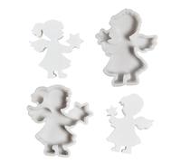 Boy and Girl Holding Star Ornament Mold Flexible Silicone Decoration Mold Jewelry Tool Living Room Embellishment Silicone Craft Molds