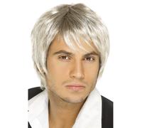 Smiffys Boy Band Wig, Blonde & Brown Short Style, Icons & Idols Fancy Dress, Adult Dress Up Wigs