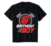 Boy Birthday 6 Six Race Car Team Flag Racing 6th Birthday T-Shirt
