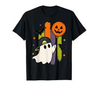 Boy Boo Halloween Spooky Season Ghost with Balloon Boys Kids T-Shirt