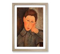 Boy by Amedeo Modigliani Framed Print | A2 Oak Framed Wall Art | Ready to Hang | Modern Nature Picture | Living Room Bedroom Lounge Office