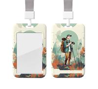 Boy Clutch Bag ID Badge Holder with Lanyard Vertical Card Case Protector Pouch with Clear Window Plastic Sliding ID Card Holder for NurseOffice Supplies Name Tag