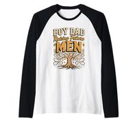 Boy Dad Raising Future Men Raglan Baseball Tee
