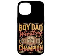 Boy Dad Wrestling Champion Sons Father Case for iPhone 15